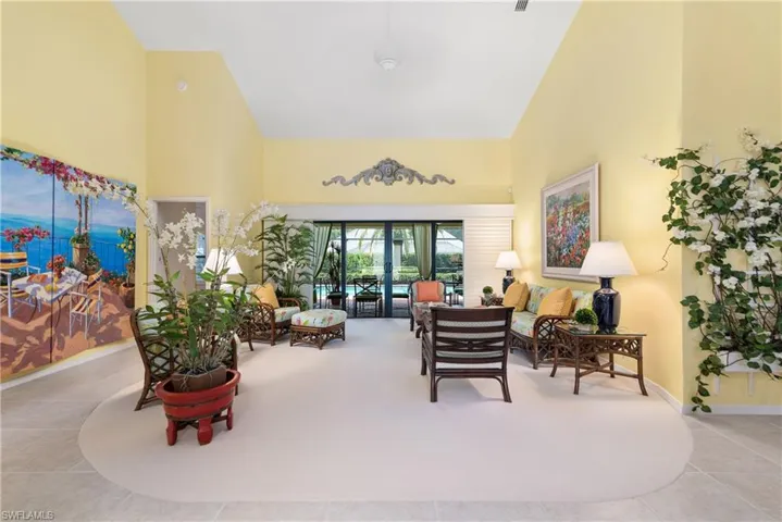 With view to lanai.  Beautiful soaring ceilings!