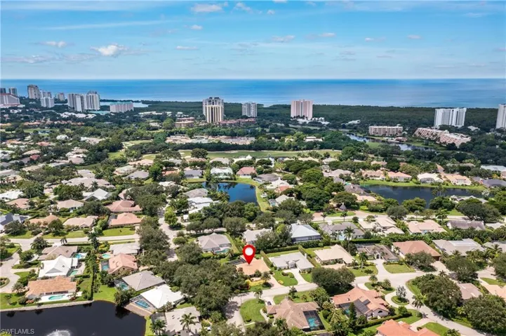 Looking west to Pelican Bay's beautiful skyline and beaches