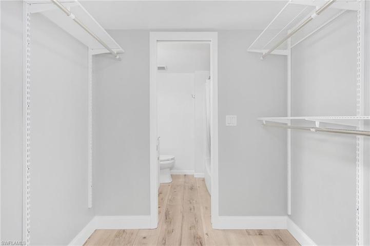 Ample closet space with upgraded adjustable shelving