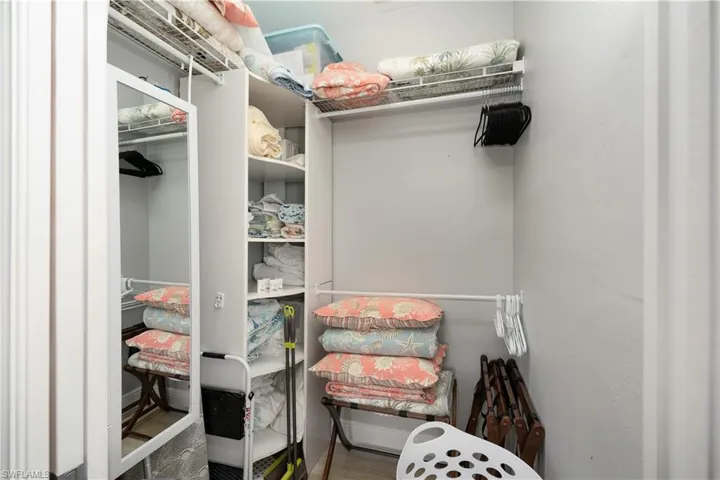 View of walk in closet
