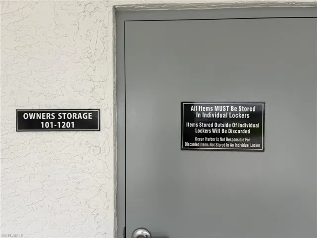 Each property has a storage cage on the lower, ground level.