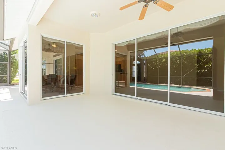 Larger patio of the outdoor area.