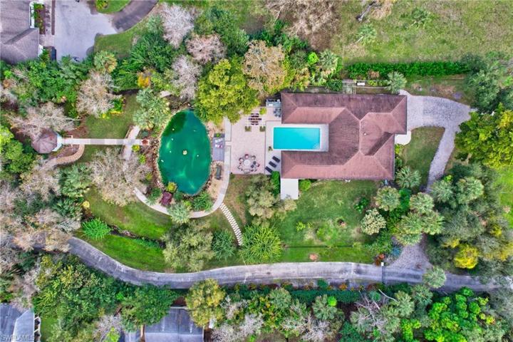 Main house with pool and lake