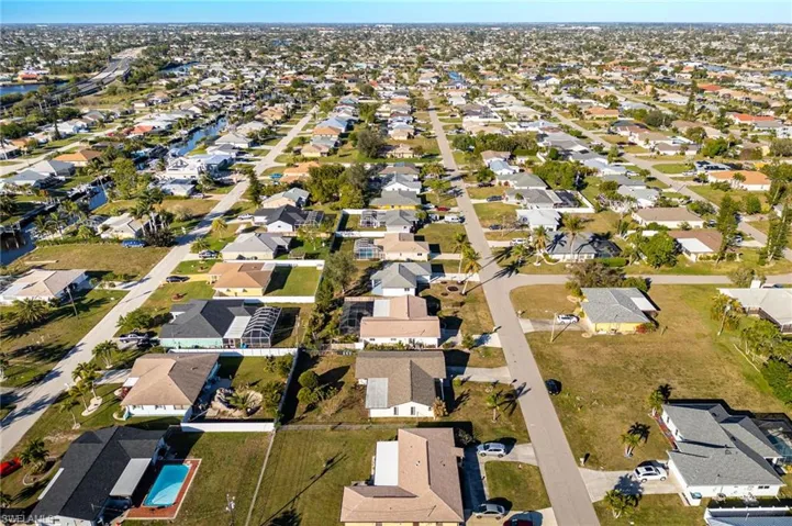 Birds eye view of property