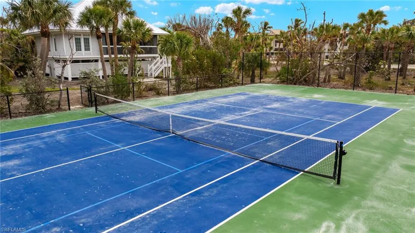 View of tennis court