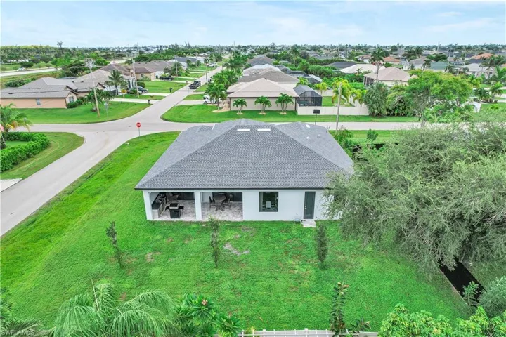 Aerial view of residential area