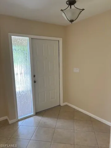 View of tiled entryway