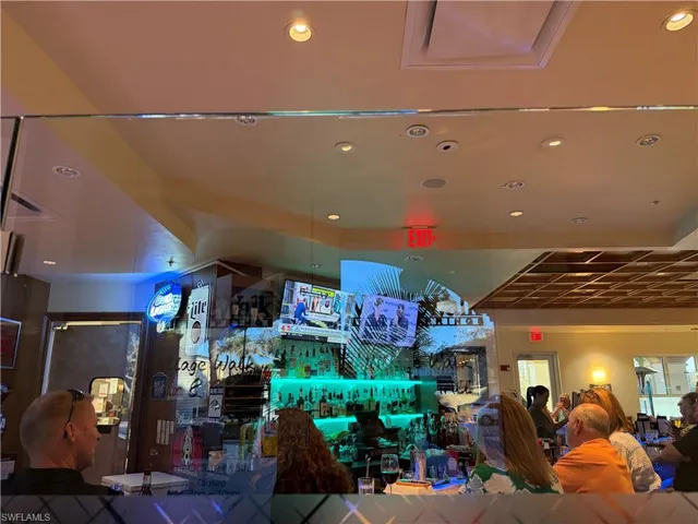 Full service bar with happy hour