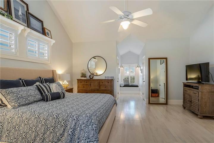 Upstairs Owner Suite - showing two closets and  dormer window seating