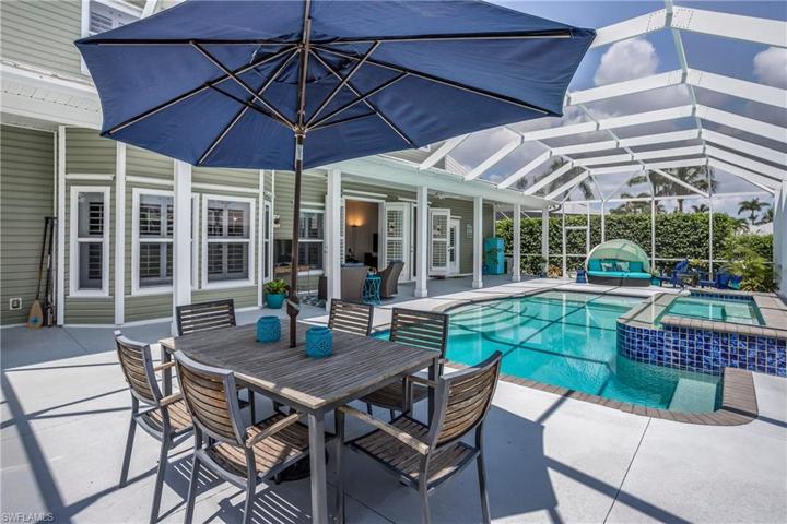 Open Air Dining Table by Pool