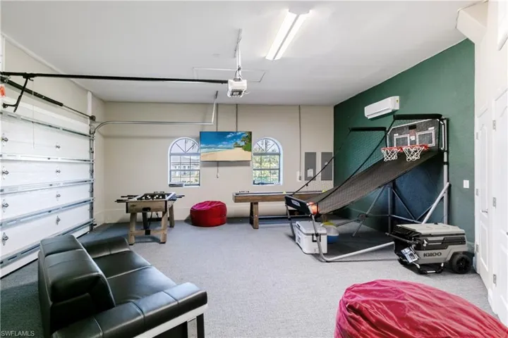 Garage with electric panel