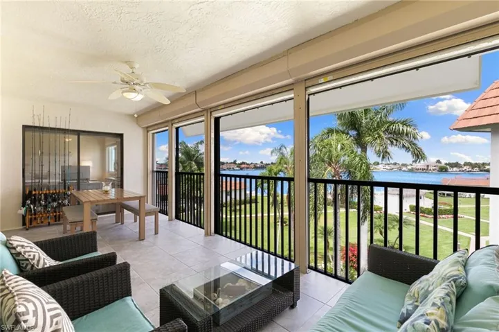 Spacious lanai with views of the bay.