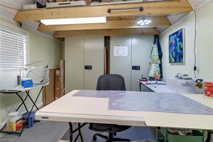 Office with ornamental molding