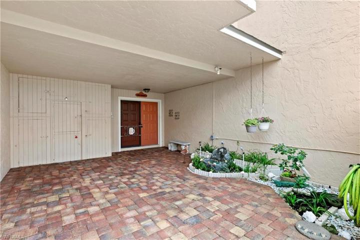 Carport at the front door, extra storage