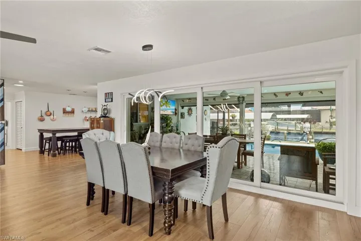 Dining space featuring light hardwood / wood-style floors