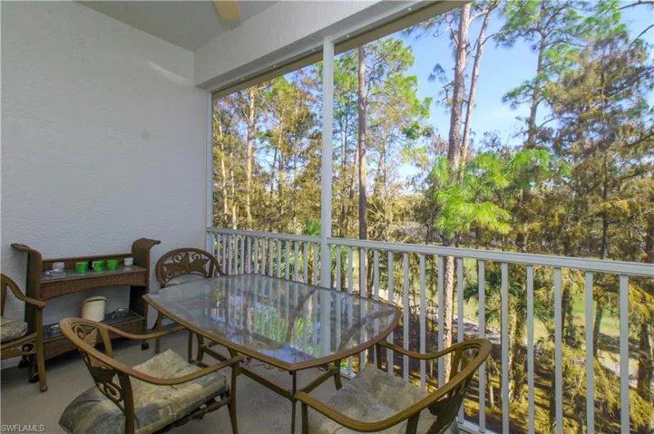 View of balcony with screened lanai