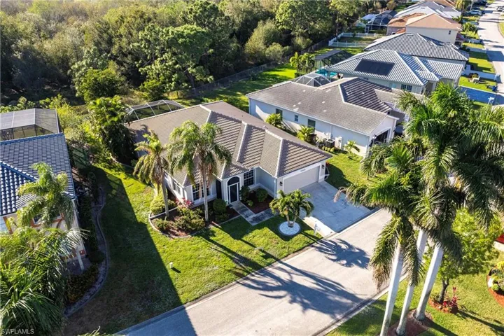 Birds eye view of property