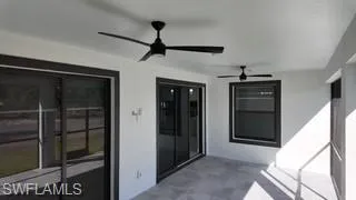 View of patio / terrace with ceiling fan