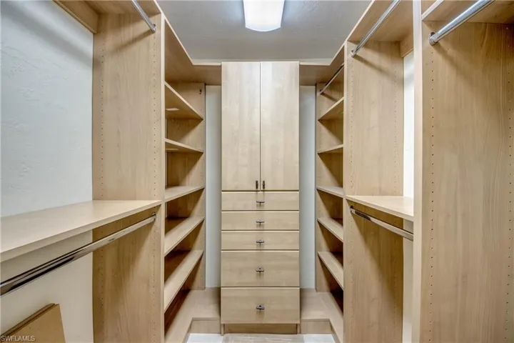 View of walk in closet
