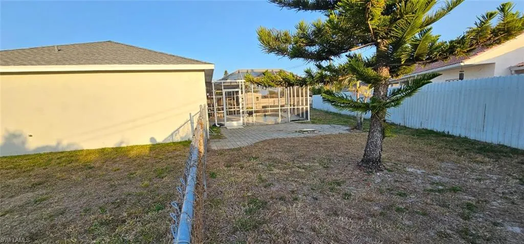Fenced yard featuring a patio area
