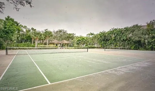 View of tennis court