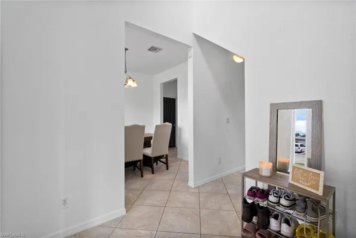 View of tiled foyer entrance