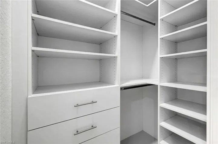 View of walk in closet