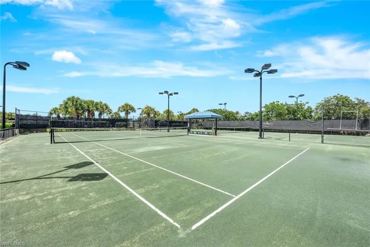 View of tennis court