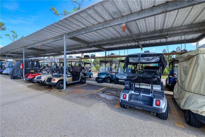Includes this golf cart space (the empty one).