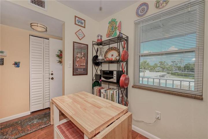 Your kitchen window overlooks the guest arrival area.