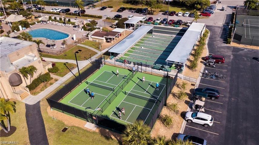 Enjoy a friendly game of pickleball.