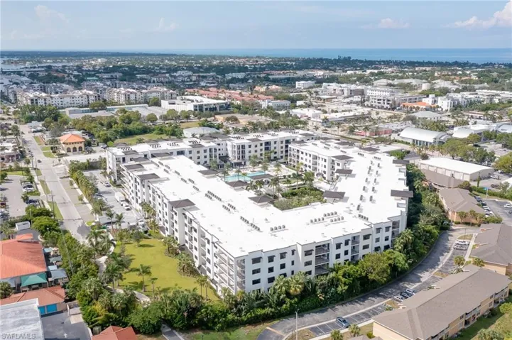 Side view of building with grass area below