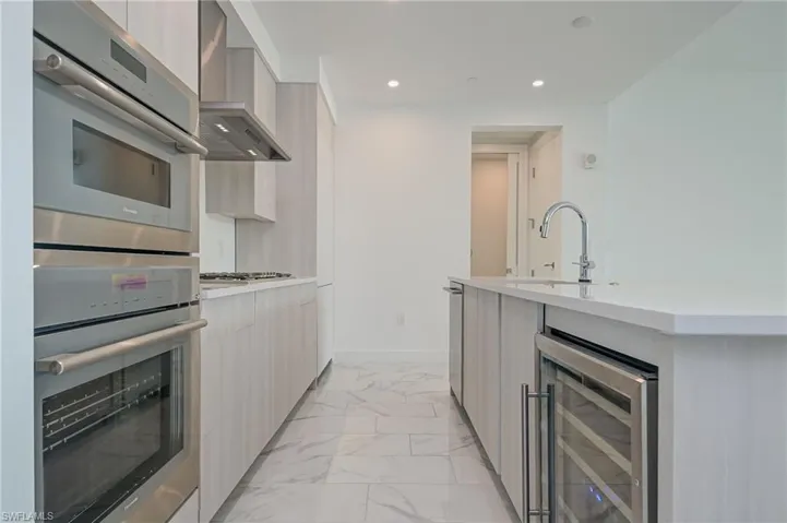Double ovens and wine fridge