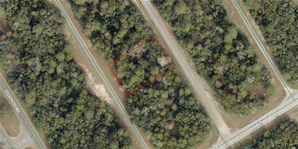 Aerial Map. Showing the property boundaries and surrounding land parcels