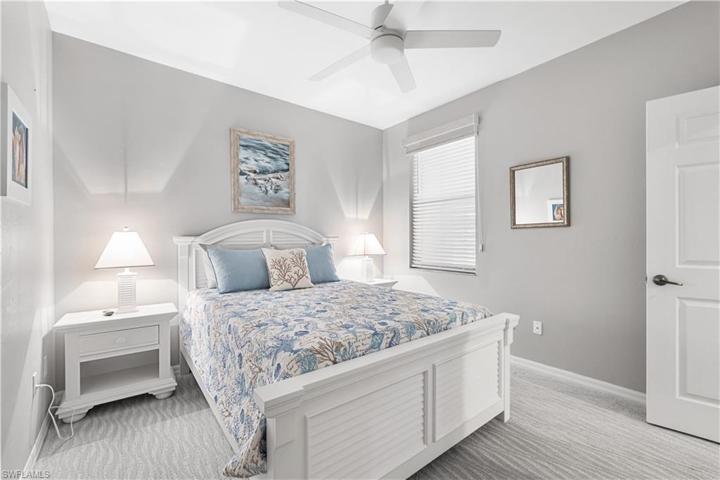 2nd Guest Bedroom w/Coastal Decor, NEW CARPET, and Closet.