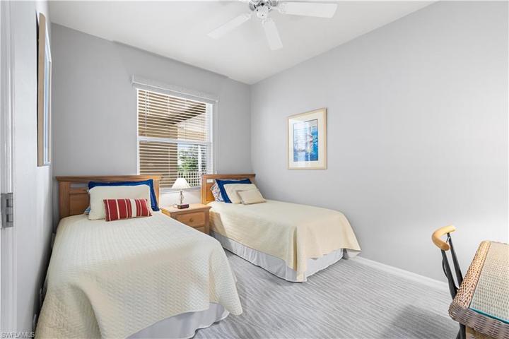 Den/Office is set up as a 3rd Bedroom w/Double French Doors, NEW CARPET, Twin Beds and Desk!