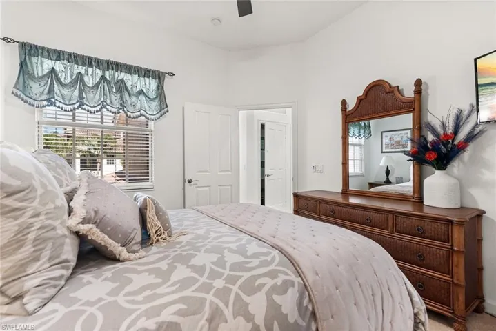 Bedroom with a ceiling fan