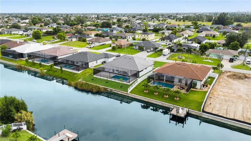 Aerial view of residential area