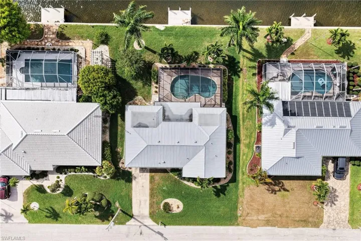 Bird's eye view of a pool