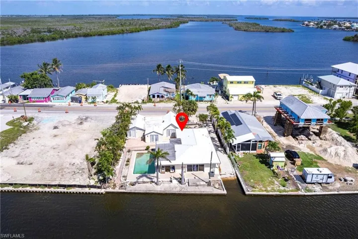 Bird's eye view of a large body of water