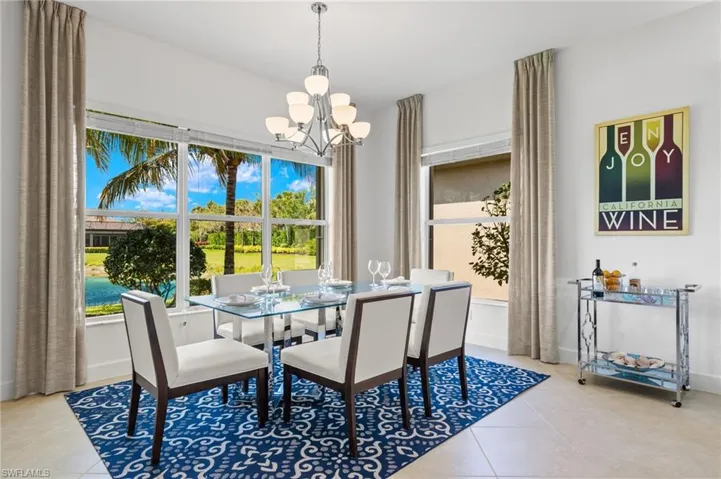 Dinning area with lots of windows and light.