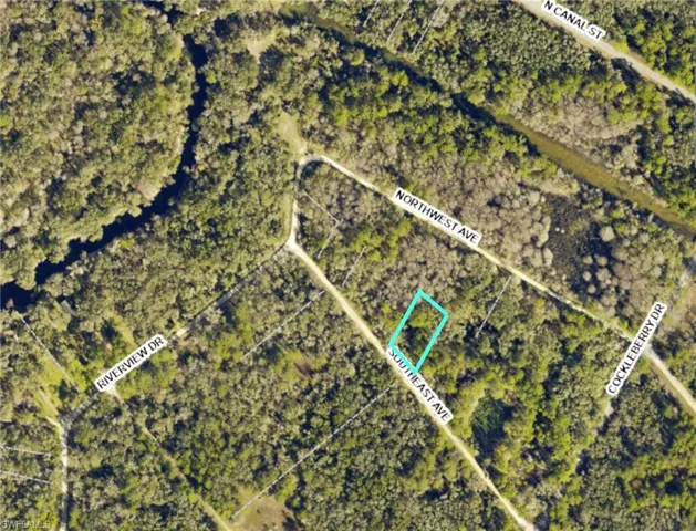 Aerial Survey. Displaying the property's boundaries and surrounding street network