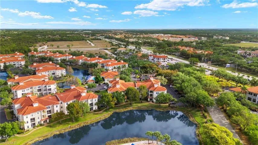 Bird's eye view of a large body of water