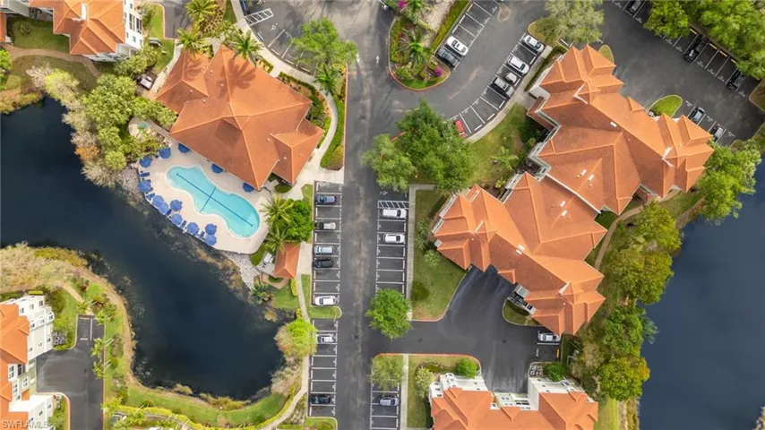 Aerial view of a large body of water