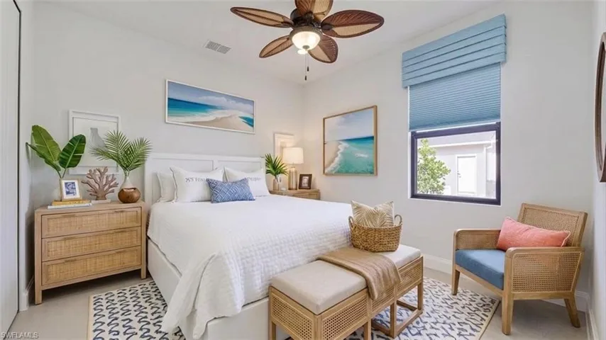 Front Guest bedroom - 3rd bedroom. Virtually staged & enhanced.