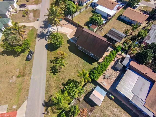 Aerial view of residential area