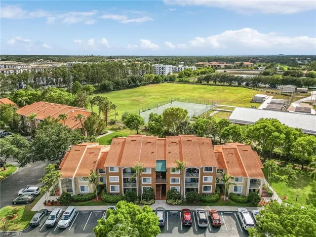 Drone / aerial view of apartment complex / building