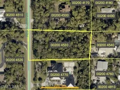 Aerial Property Map. Illustrating multiple parcels with identification numbers and street layout