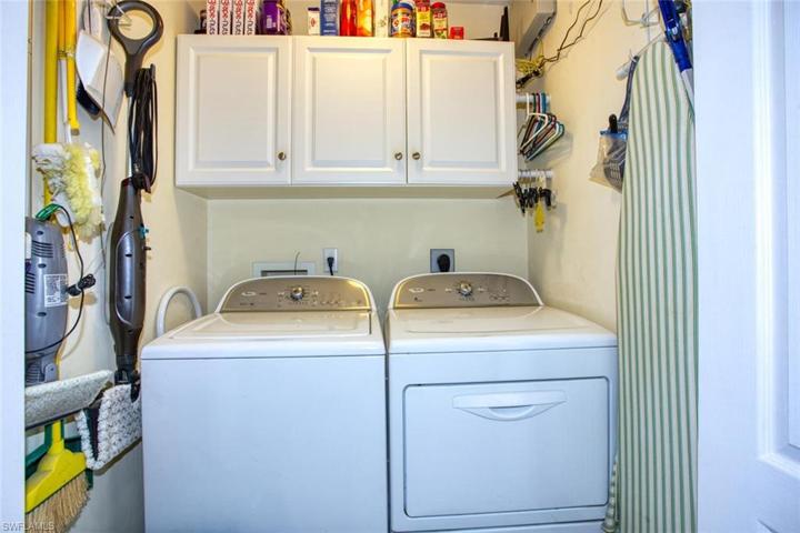 Laundry closet with storage
