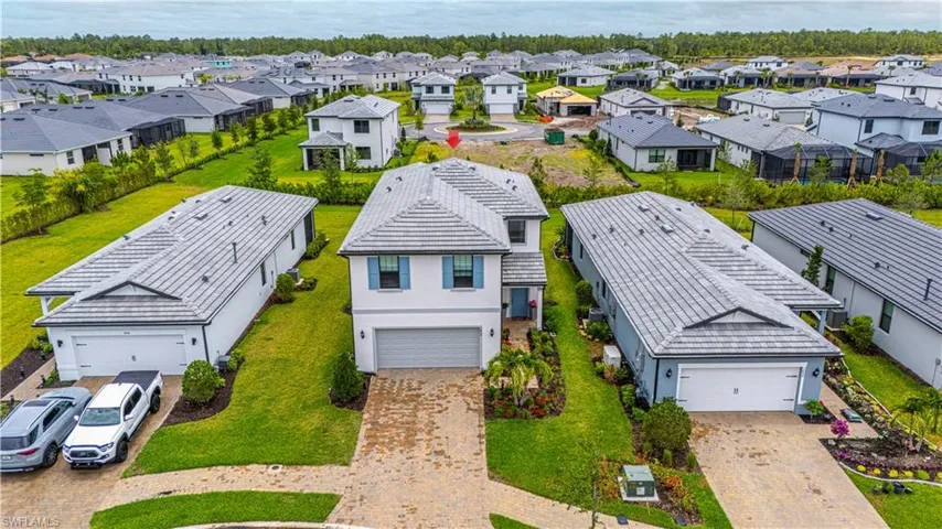 Aerial view of residential area